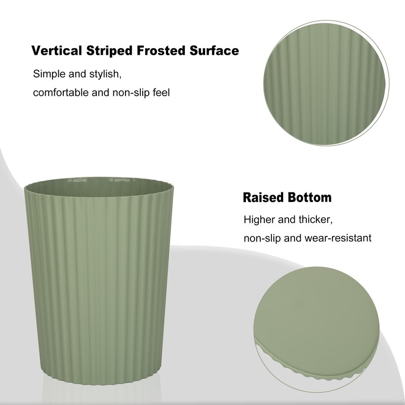 JiatuA Small Trash Can Plastic Wastebasket Round Garbage Container Bin