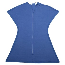 SleepingBaby Zipadee-Zip Transitional Swaddle Sack, 4-8 Month - Roomy Zipper Swaddle for Easy Diaper Changes and Proper Hip Development - Baby Swaddle Sack, Small - Classic Navy