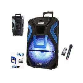 beFree Sound 15 Inch Rechargable Bluetooth PA Speaker System With SD/FM/USB