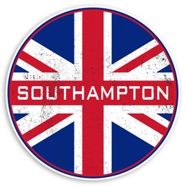 2 x 10cm Southampton England Vinyl Stickers Britain Flag Luggage Sticker #30308 (10cm Wide)