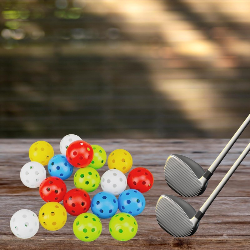 JNALFG Golf Balls Practice Plastic Hollow Balls Lightweight Perforated Training