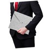 SEWACC Felt Document Carrier Bag with Button Closure Portable Organizer