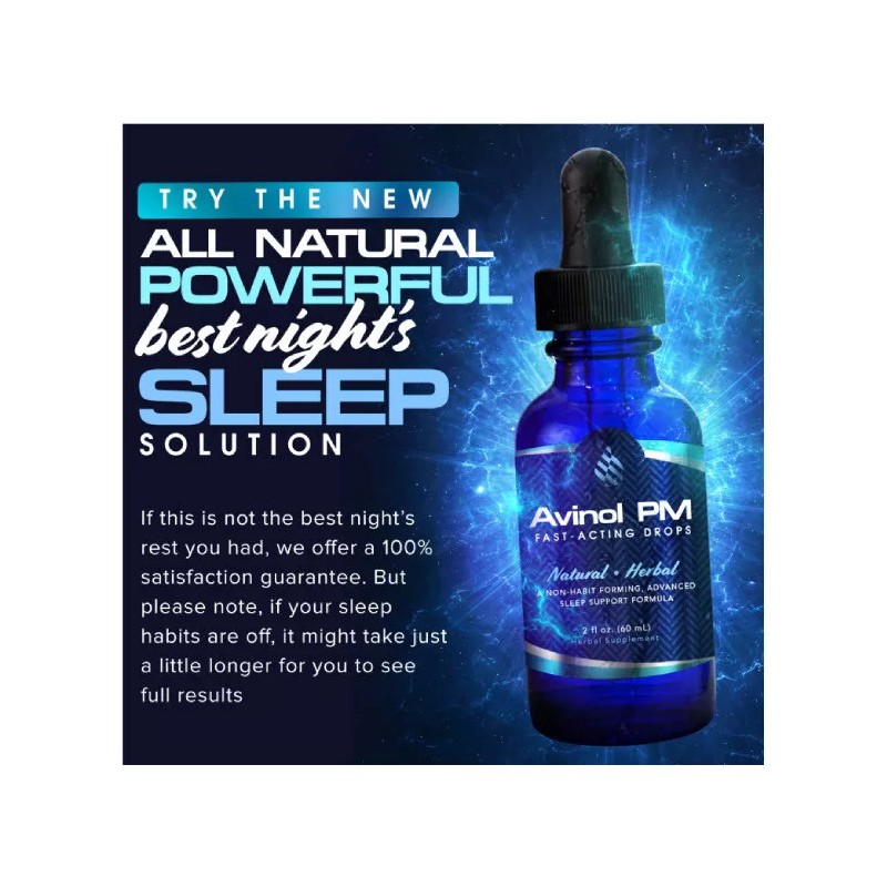 Avinol PM Liquid Drops + DE Calming Pillow Spray Bundle|Sleep