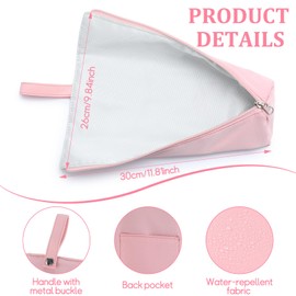 Shinylin Hot Iron Holder Mat Heat Resistant Pink Hair Tool Organizer with Button Design for Curling Iron Flat Durable Nylon Fabric and Glass Fiber Lining, Stylish Vanity Decoration