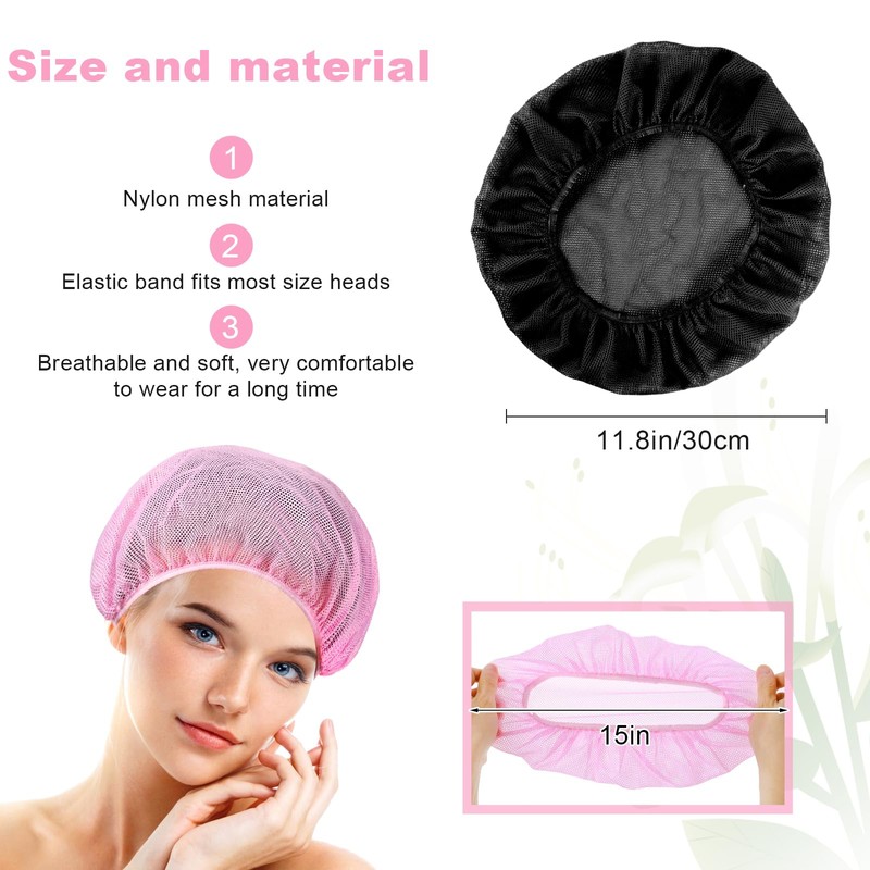 ElevateTech 4 Pack Mesh Sleep Bonnet for Sleeping Mesh Hair