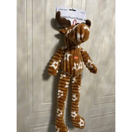 Patchwork Long Leg  🫎 Moose Dog Squeaky  Toy 24”