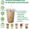 Artsotroly 16 oz Clear Plastic Cups with Lids and Straws,