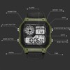 Digital Sport Watch Canvas Strap Luminous Waterproof Retro Sport Watch