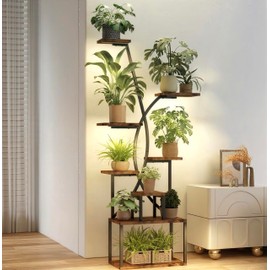 Thick forest Plant Stand Indoor with Grow Lights - 65" Tall Plant Shelf, Lighted Plant Stands for Indoor Growing, 8 Tiered Large Flower Holder, Home Decor Plant Holders for Living Room