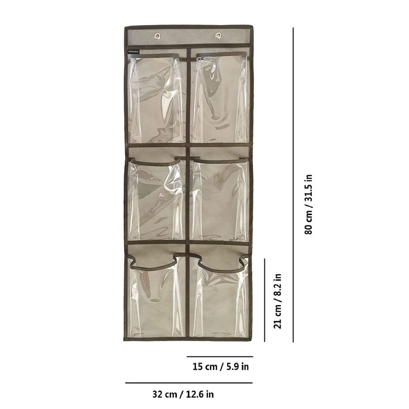 ANZORG 2 Packs Over The Door Hanging Closet Shoes Holder