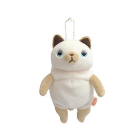 Shinada Global Mochi Series MONE-0088S Mochi Cat Plushie, Stuffed Animal, 2.8 x 2 x 5.5 inches (7 x 5 x 14 cm), Mini, Siamese