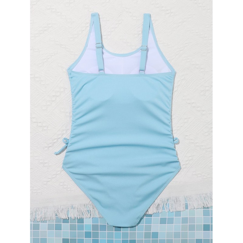OYOANGLE Traje de baño de una pieza con tirantes delgados,