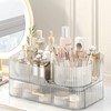 DASITON Makeup Organizer with Drawers and Rotating Makeup Brush Holder,Large