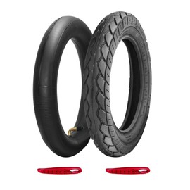 57-203 Heavy Duty E Bike Tires 12.5x2.25 (12-1/2 x2-1/4) Tire & Inner Tube Set with 90° bent Valve for Electric Scooters/Kids Bike (1*Tire&1*Tube&3*Tire Levers, 12-1/2 x2-1/4)