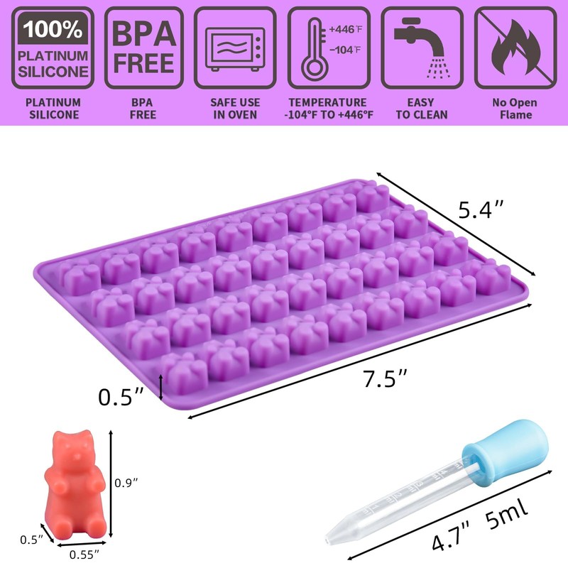 Gummy Molds Gummy Bear Mold 2 ml Silicone Candy Molds