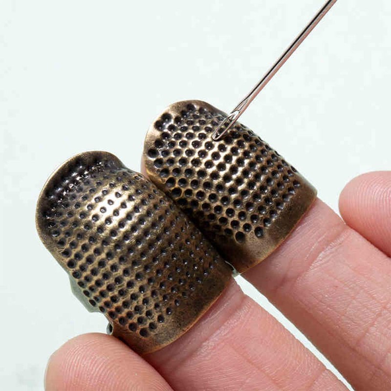 oupados Set of 3 Adjustable Non-Slip Copper Thimble Sewing Thimble