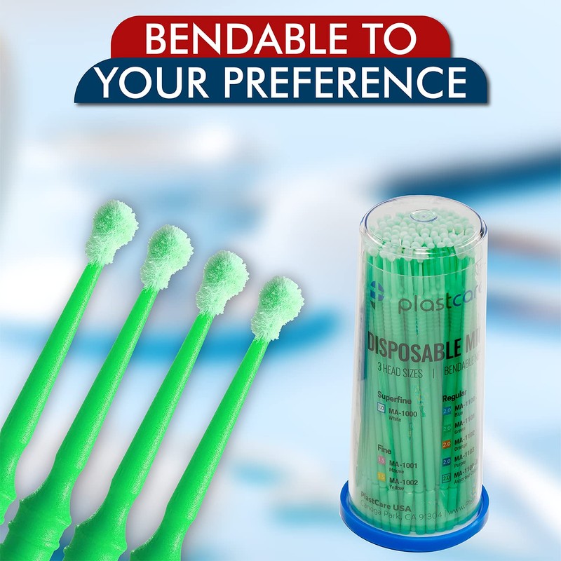 400 Fine Micro Applicator Brushes - Disposable Dental Microbrushes with