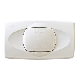 LIV Push Plate for Isosan Flush-Mounted Cistern with 1 Flush (Start/Stop), White