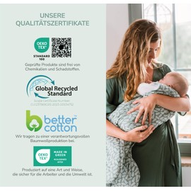 Molis&co. Baby Sleeping Bag 2.5 Tog. Size: 95 cm (18-36 months). Ideal for the transitional period and winter. Green Garden. 100% cotton. (Oeko-Tex 100).