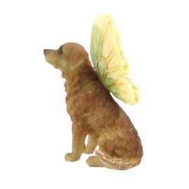 TG,LLC Treasure Gurus Miniature Golden Retriever Figurine Fairy Garden Accessory Mini Dog with Wings Dollhouse Decor Ornament