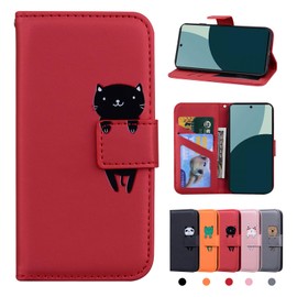 CASAFUNY AQUOS R9 Case Folio Stylish Cover Aquos R9 Case Shockproof Luxury PU Leather Mobile Cover Aquos r9 Case Notebook Type Lightweight Portable Case Aquos r9 Case Notebook Type Cute Animal Pattern