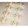 8 Handmade Edible Easter Bunnies, Cute Cupcake Sugarpaste Decorations by