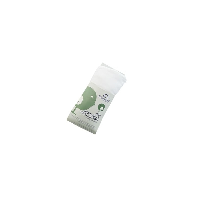 Träumeland Fitted Sheet Organic Cotton with Elastane White 40 x