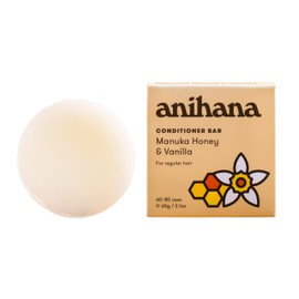 ANIHANA Solid Conditioner Bar | All Hair Types, Thick to Thin | Moisturizing for Hair & Scalp | Manuka Honey & Almond | Up to 80 Washes