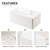 KINGFOM Tissue Box Cover, PU Leather Tissue Box Holder for
