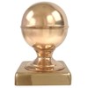 6x6 Copper Globe Finial Post Cap by Captiva - Extended