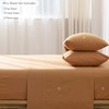 MooMee Bedding Sheet Set 100% Washed Cotton Linen Like Textured