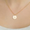 Lucky Feather Faith Necklace 14k Gold Plated Flower Pendant -