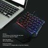 Goshyda One Handed RGB Gaming Keyboard, Professional Ergonomic USB Wired