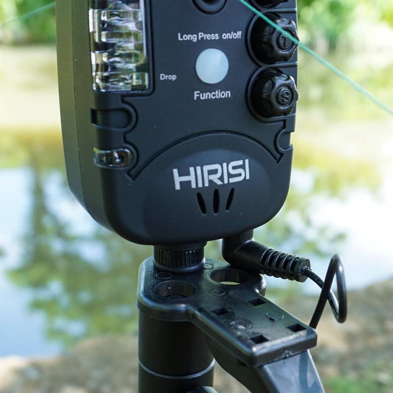 Hirisi Tackle Waterproof Carp Fishing Bite Alarm with 9 LEDs