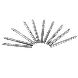 10pcs Single flute End Mill,milling cutter extension 3 175MM Tungsten Carbide Single Flute End Mill Mill Cutting Accessories Tool for Industrial Milling Machine