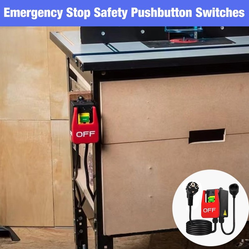 Mineup Single-phase on/off switch, 250 V 16 A emergency stop