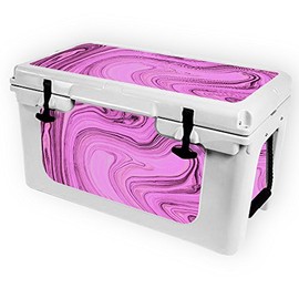 MightySkins (Cooler Not Included) Skin Compatible with RTIC 45 Cooler (2017 Model) - Pink Thai Marble | Protective, Durable, and Unique Vinyl Decal wrap Cover | Easy to Apply | Made in The USA