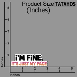 (3Pcs) I’m Fine It’s Just My Face Stickers Funny Sarcastic Quote Humor Motivational Inspirational Gifts Waterproof Vinyl Decals for Kindle Water Bottle Bumper Car Hard Hat Phone Laptop 3x1.2