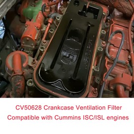 VEDURME CV50628 Crankcase Ventilation Filter Replacement for 2008-2010 Acterra 8.3L 2008-2010 L7500 6.4L/7.2L/8.3L 2009-2010 L8500 8.9L 2008 LT7500 8.3L More Truck l6 Engine Replaces 904-7902 5263190