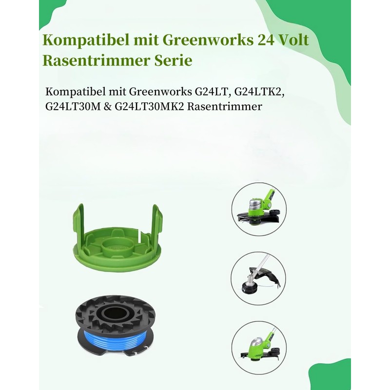 Eyoloty G24LT Single Line Spool Suitable for Greenworks 24V Grass