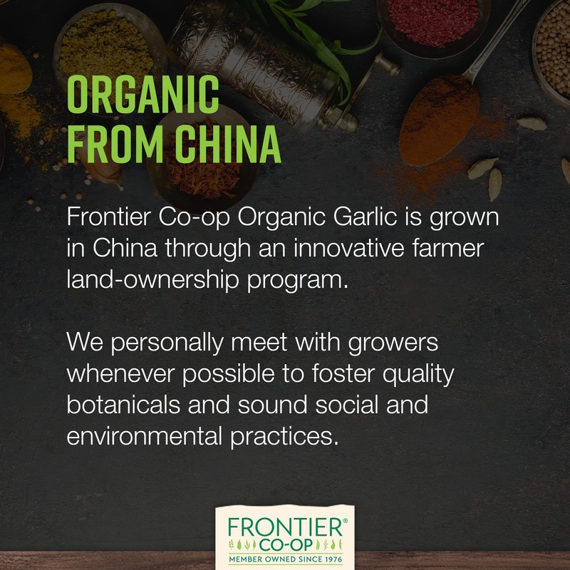 Frontier Co-op Organic Garlic Powder, 7.76-Ounce Bag, Pure and Natural