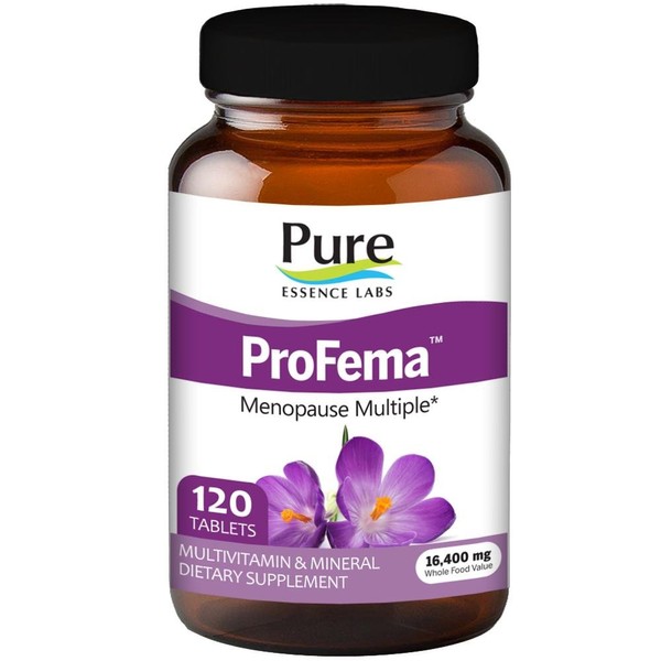 ProFema by Pure Essence Labs - Natural Menopause Relief Vitamins for Hormone Balance and Hot Flash Support - 120 Capsules