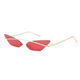 FEISEDY Retro Small Cateye Sunglasses Fashion Frameless Candy Color Glasses B4092