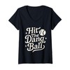 Womens Hit The Dang Ball For Baseball Player Graphic V-Neck