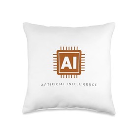 AI Artificial Intelligence Brain Computer Chip Technology Throw Pillow