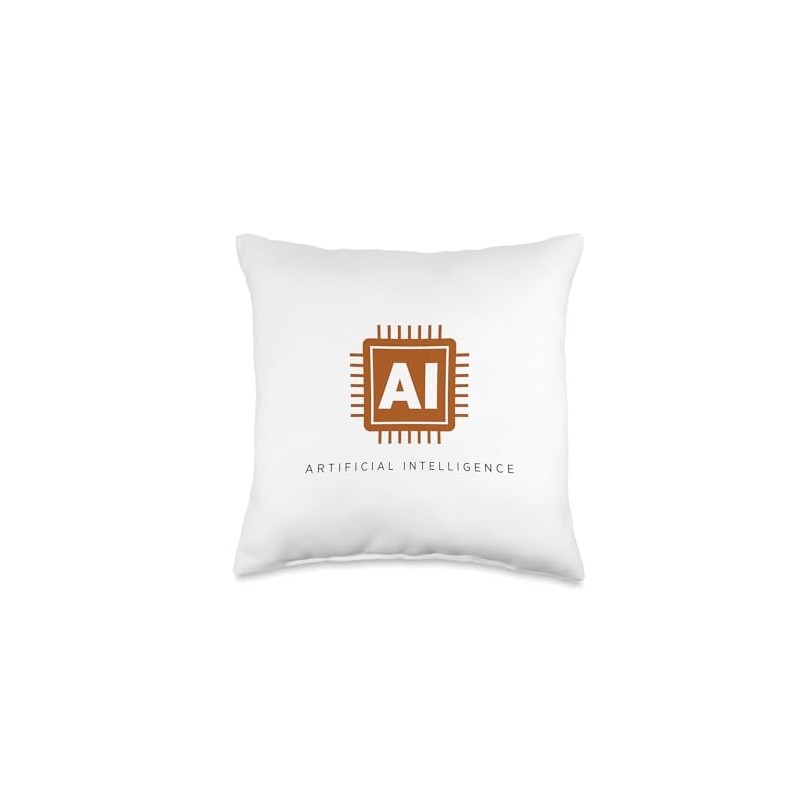 AI Artificial Intelligence Brain Computer Chip Technology Throw Pillow