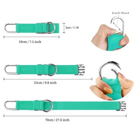 Convenient Travel Coat Fastener Belt Elastic Velcro Jacket Gripper with D Hook and Buckle Trinket Fastener Belt Green