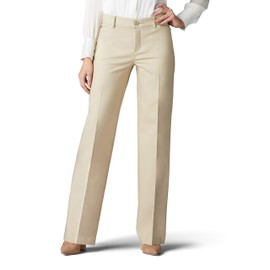 Lee Women's Ultra Lux Comfort with Flex Motion Trouser Pant Bungalow Khaki 4 Medium