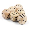 QUTHZZHY Pack of 6 Large Wooden Dice, Game Dice 30