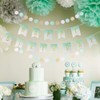 Easy Joy Mint Birthday Decoration, Happy Birthday Garland, Green Gold